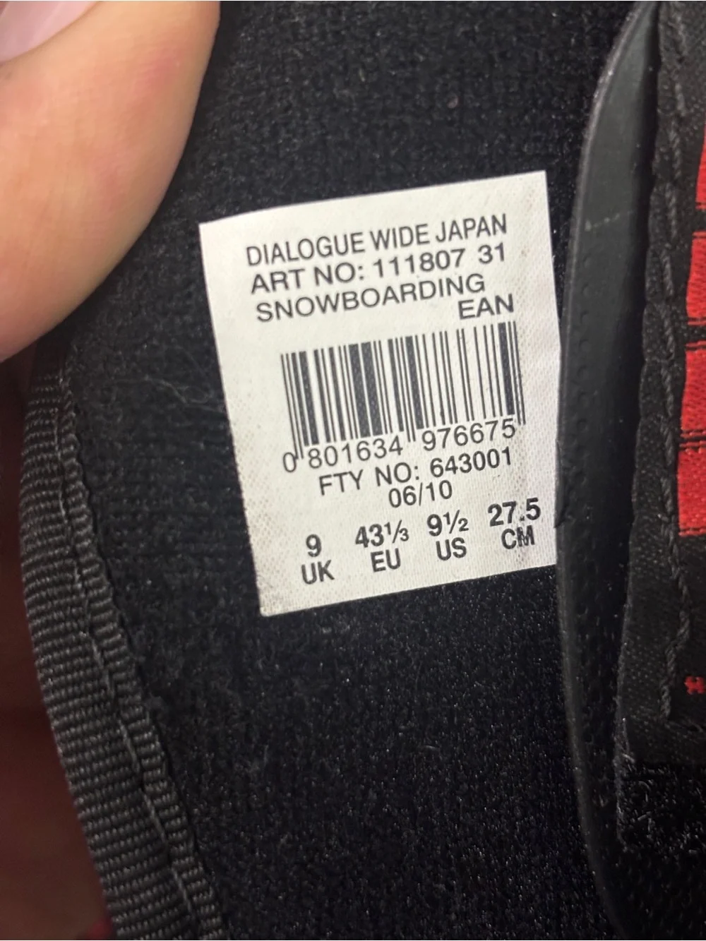 SALOMON DIALOGUE SNOWBOARD BOOT MEN'S Size 9.5 WIDE